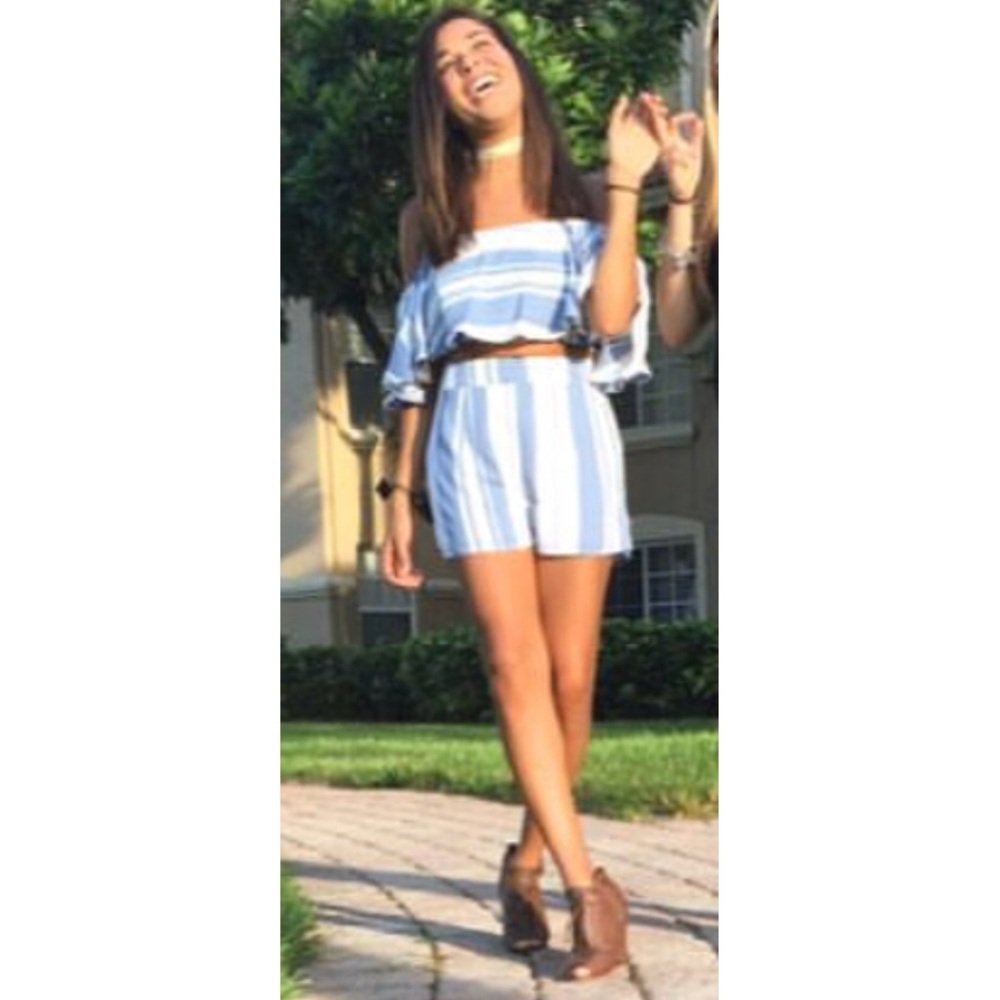 Luxxel Crop Top High Waist Set Size Small